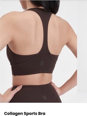 BuffBunny Collagen Racerback Sports Bra in Cold Brew